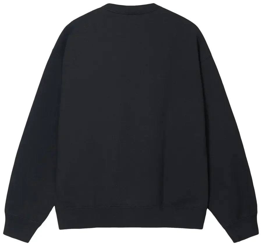 Back Nike x Stussy Wash Crew Fleece Black