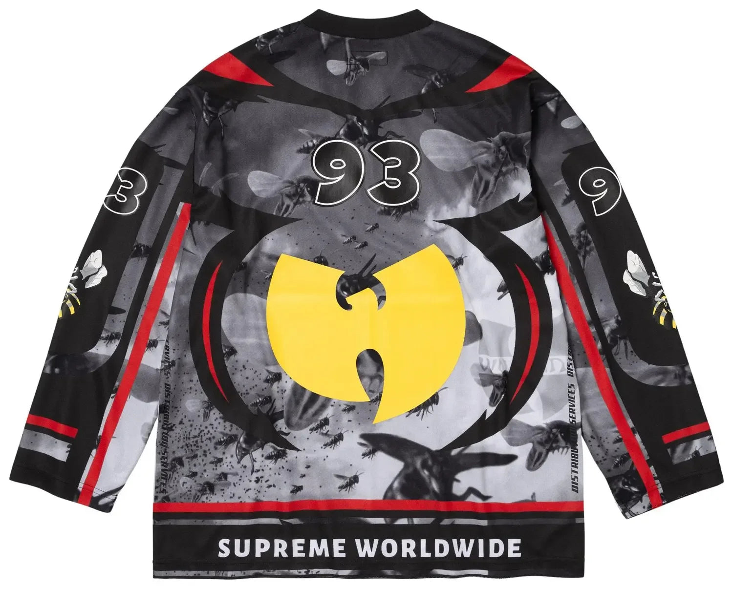 Back Supreme Wu-Tang Clan Hockey Jersey Black