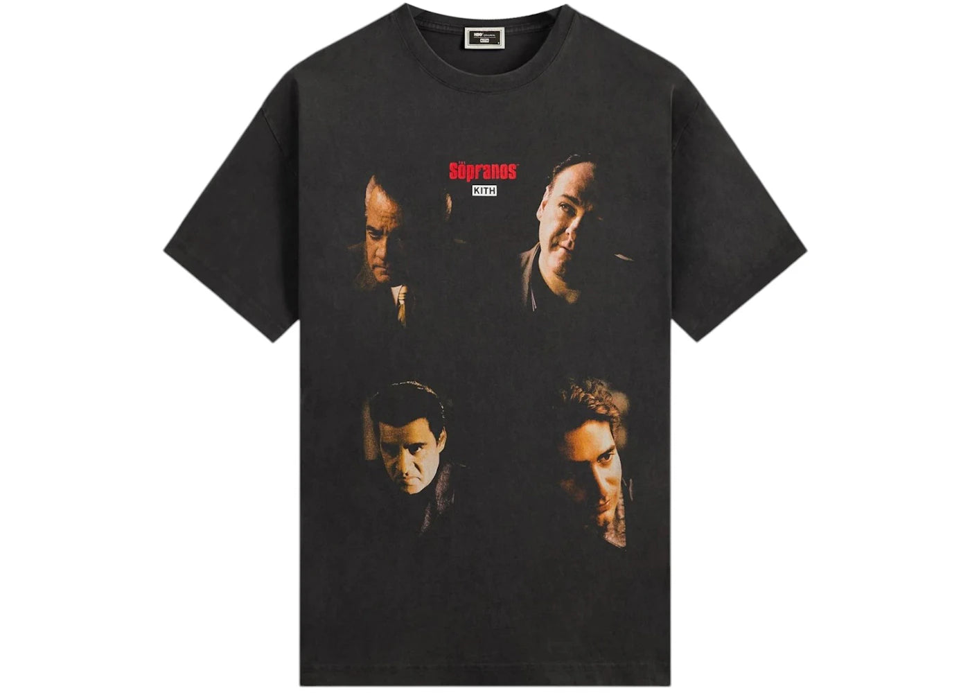 Kith x The Sopranos Characters Vignette Vintage Tee Black -1