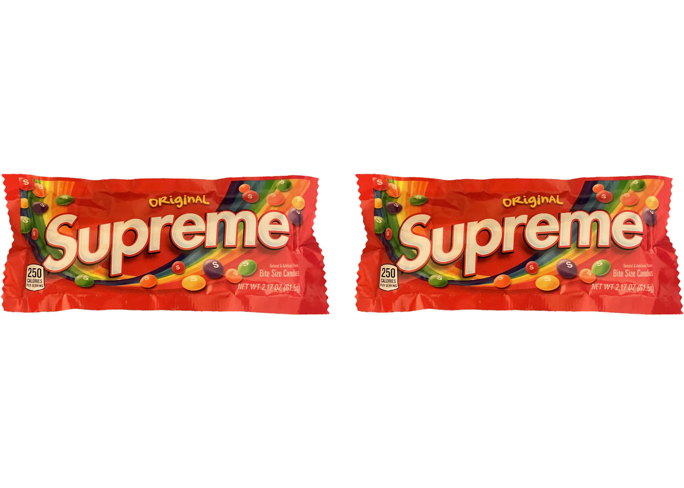 Supreme Original Skittles 2x Lot (Not Fit For Human Consumption) Red -1