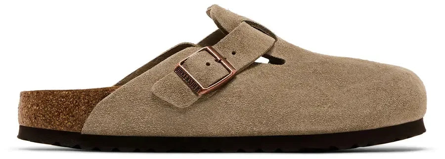 Birkenstock Boston Soft Footbed Suede Taupe (Narrow Fit)