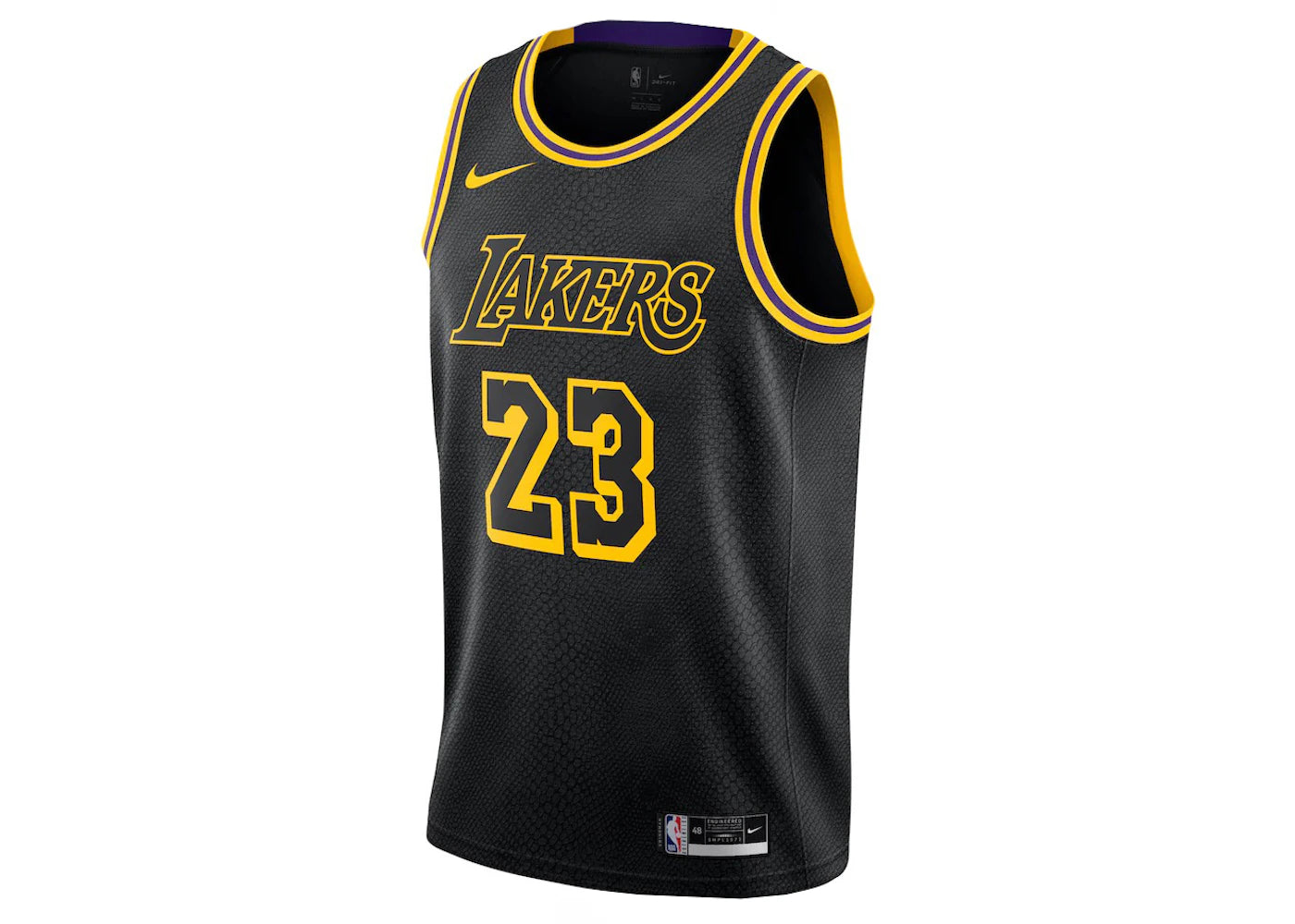 Nike NBA Lakers Lebron James Swingman Jersey Black -1