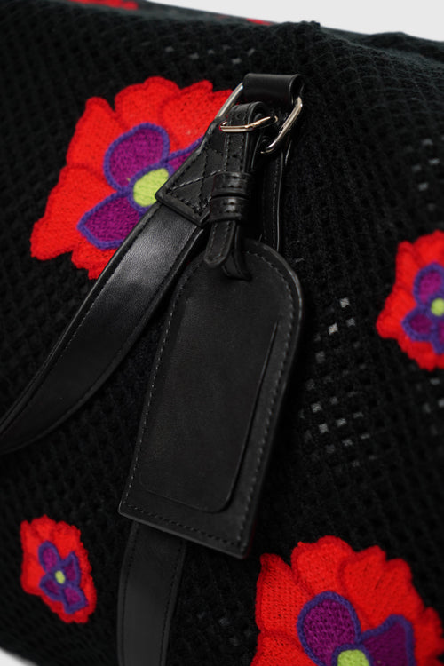 The Hideout Clothing - Opium Poppy Flower Crochet Duffel Bag