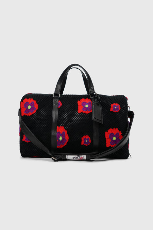 The Hideout Clothing - Opium Poppy Flower Crochet Duffel Bag