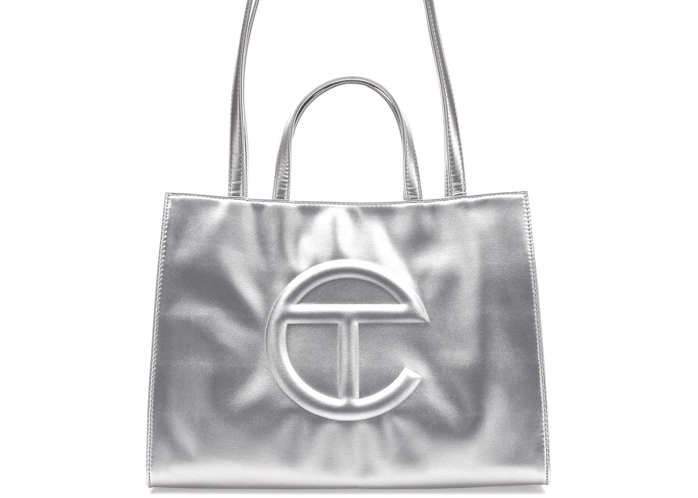 Telfar Shopping Bag Medium Silver -1