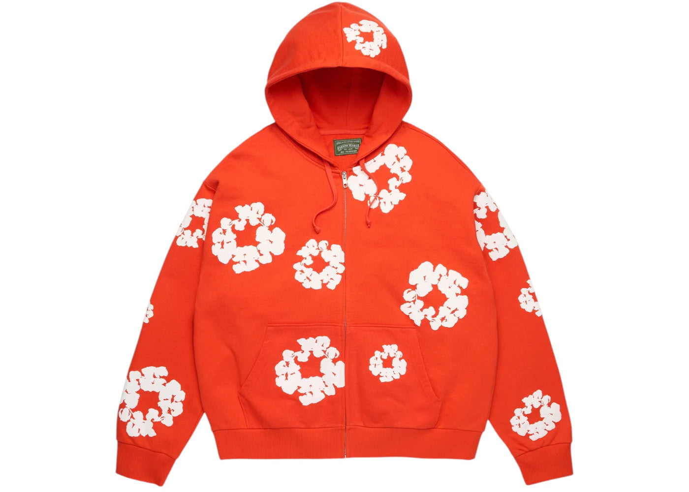 Denim Tears Cotton Wreath Zip Hoodie Dark Orange -1