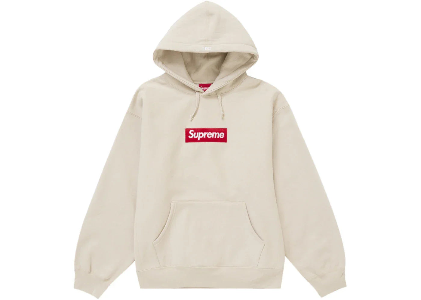 Supreme Box Logo Hooded Sweatshirt (FW24) Stone -1
