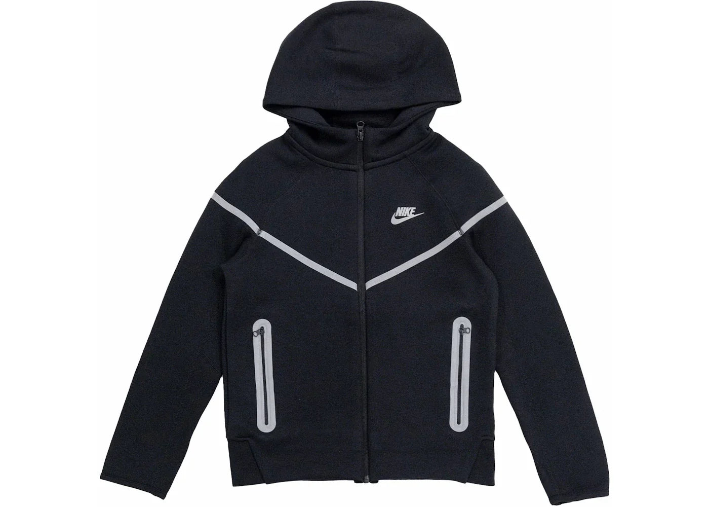 Nike Kid's Tech Fleece Reflective Full Zip Hoodie Black/Silver -1