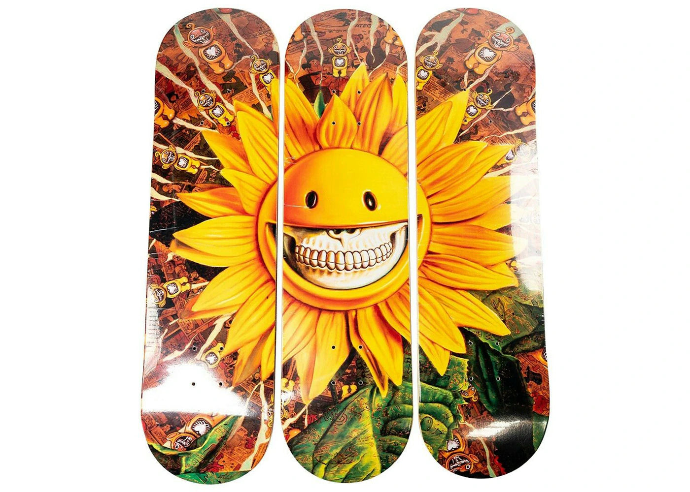 Ron English Sunflower Skateboard Set -1