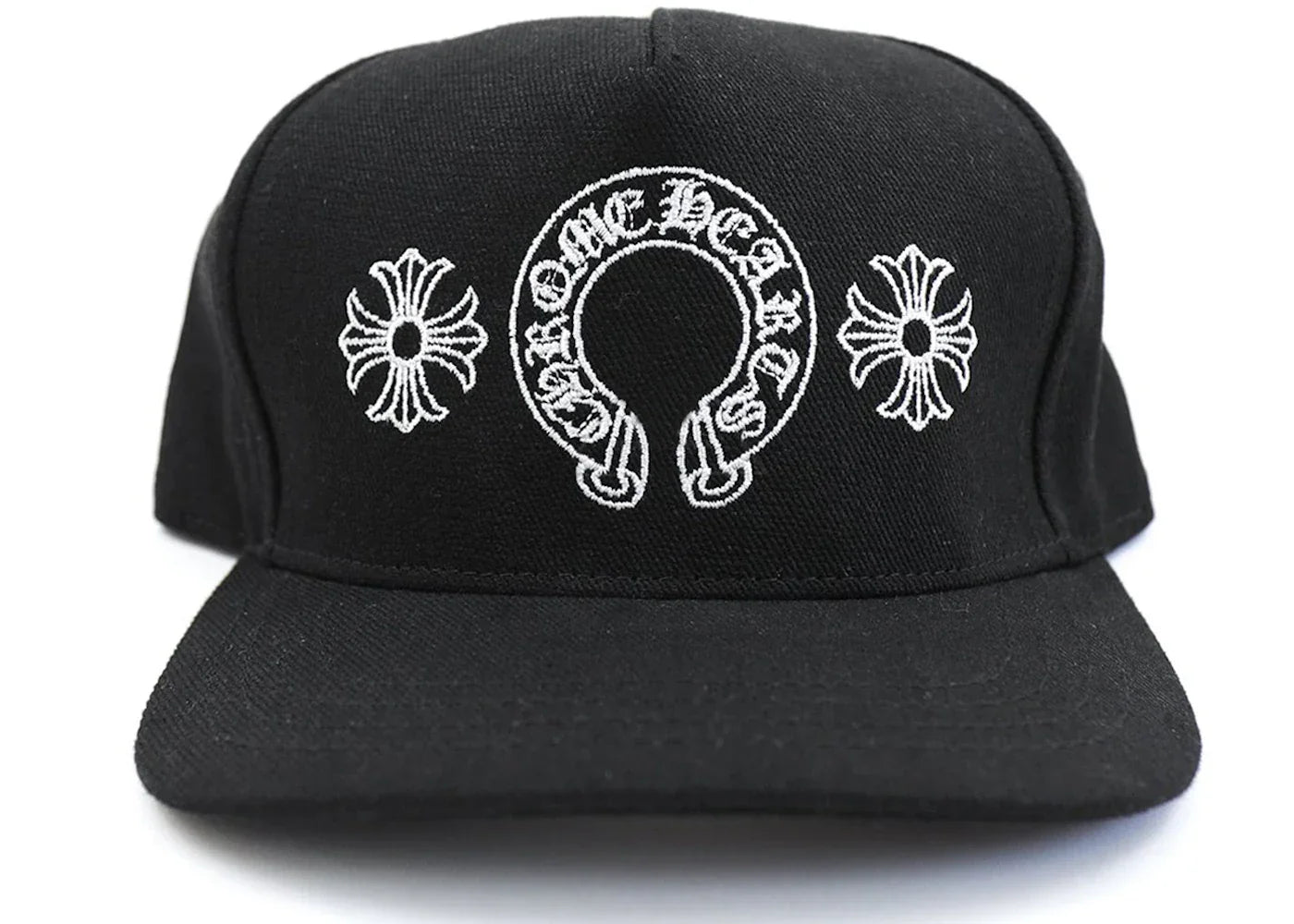 Chrome Hearts Horseshoe Denim Baseball Hat Black -1