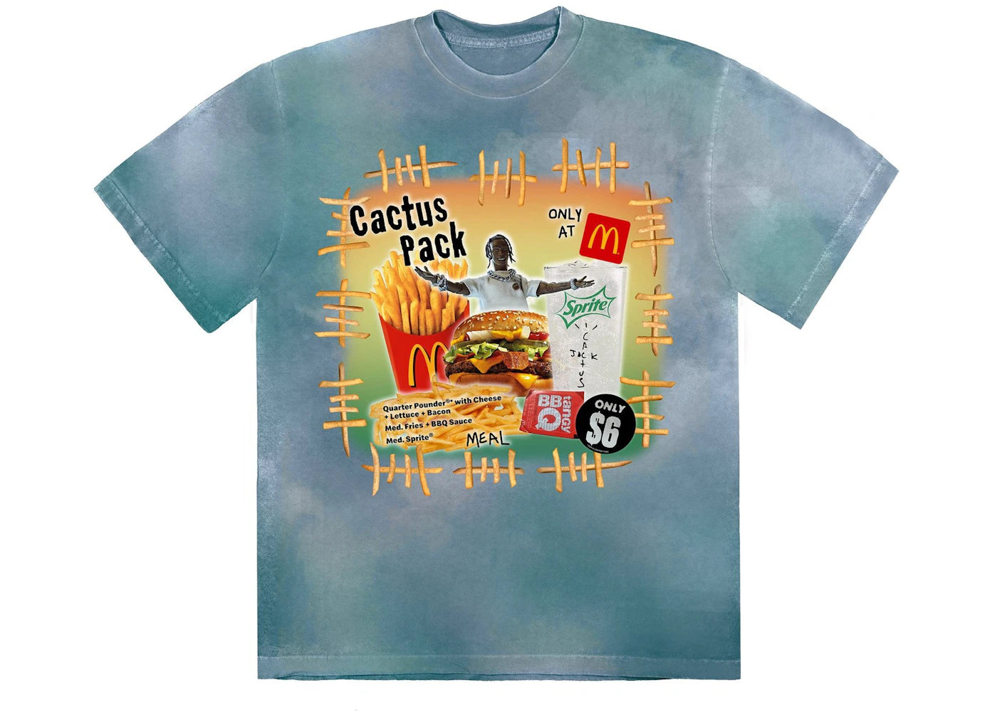 Travis Scott x McDonald's Cactus Pack Vintage Bootleg T-Shirt Multi -1