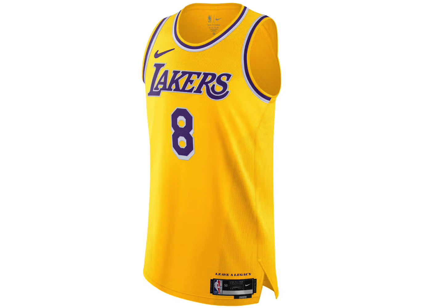 Nike LA Lakers Kobe Bryant #8 Leave A Legacy Jersey Yellow -1