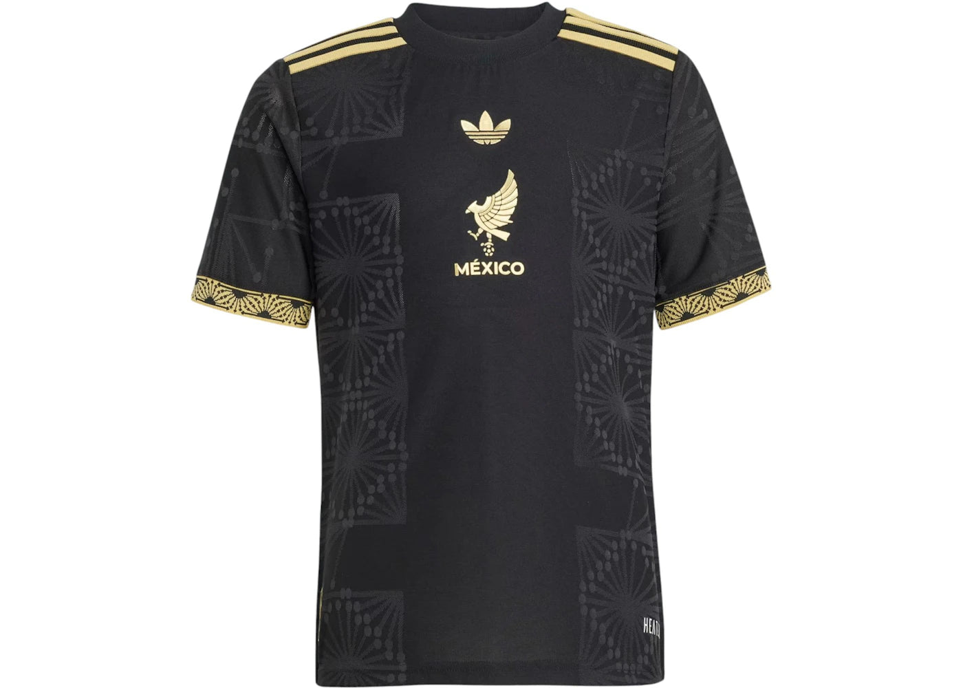 adidas Kids Mexico 25 Gold Jersey Black -1