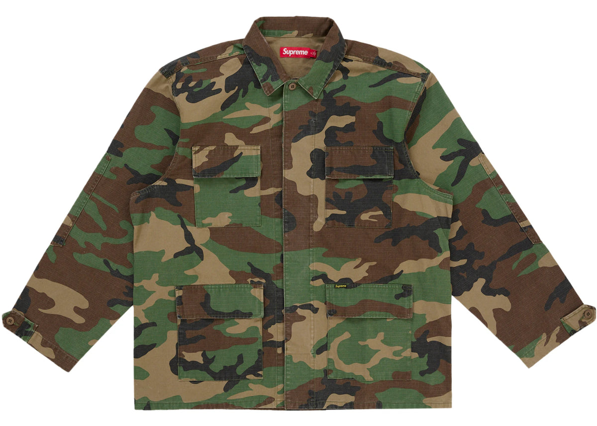 Supreme Ripstop BDU Shirt Jacket Woodland Camo -1