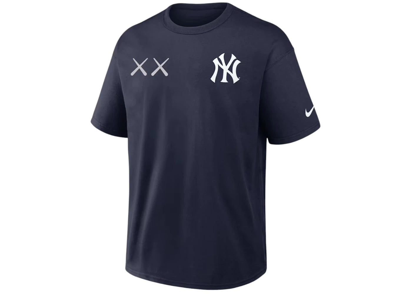 KAWS Nike MLB Fanatics Fest Elevated Max 90 New York Yankees Tee Collegiate Navy -1
