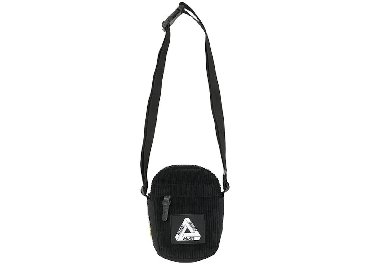 Palace Corduroy Shot Bag Black -1