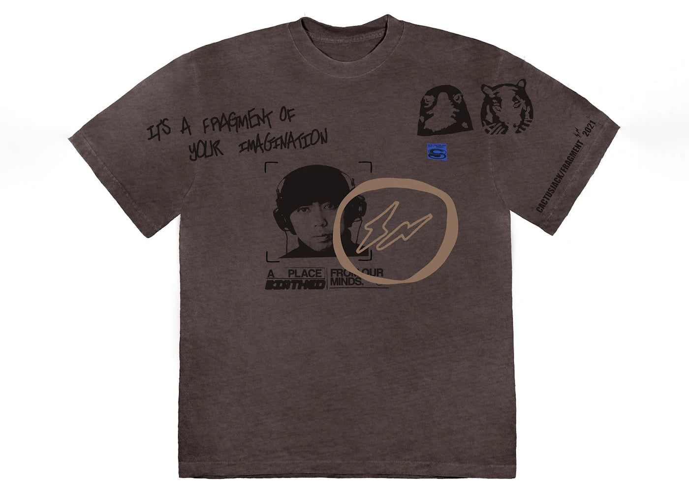 Travis Scott Cactus Jack For Fragment Hiroshi Tee Brown Pepper -1