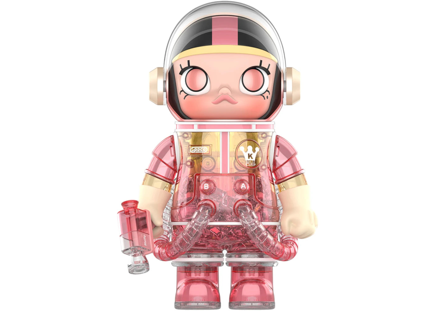 Pop Mart Mega Collection 400 % Space Molly Soft Drink Series Pink Lady 400% -1