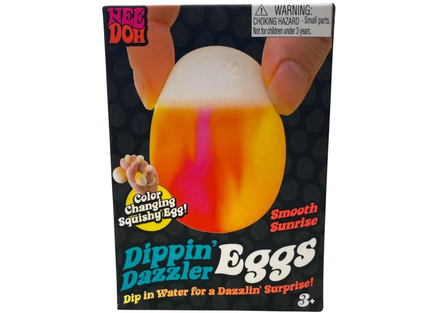 NeeDoh Dippin Dazzer Egg Squishy Fidget Toy Smooth Sunrise -1