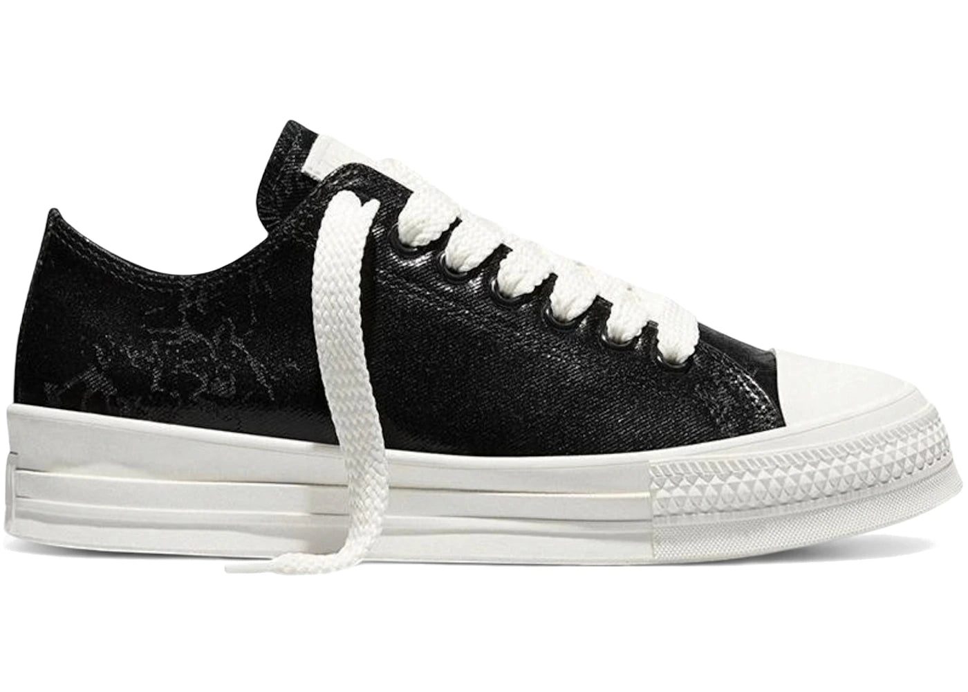 Converse Chuck Taylor All Star Throwback Low Waxed Denim Black -1
