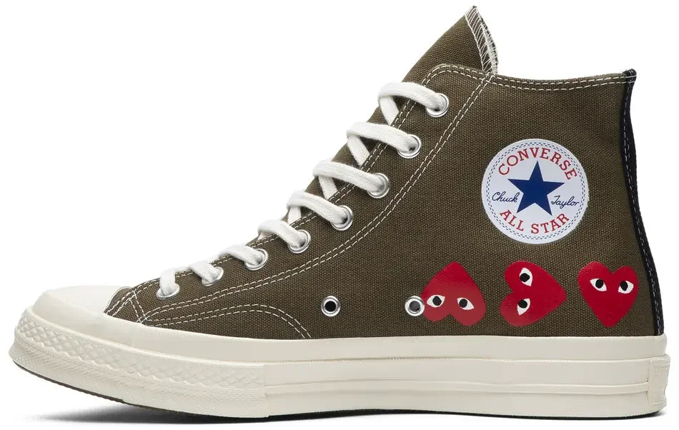 Converse Chuck Taylor All Star 70 Hi Comme des Garcons PLAY Multi-Heart Green