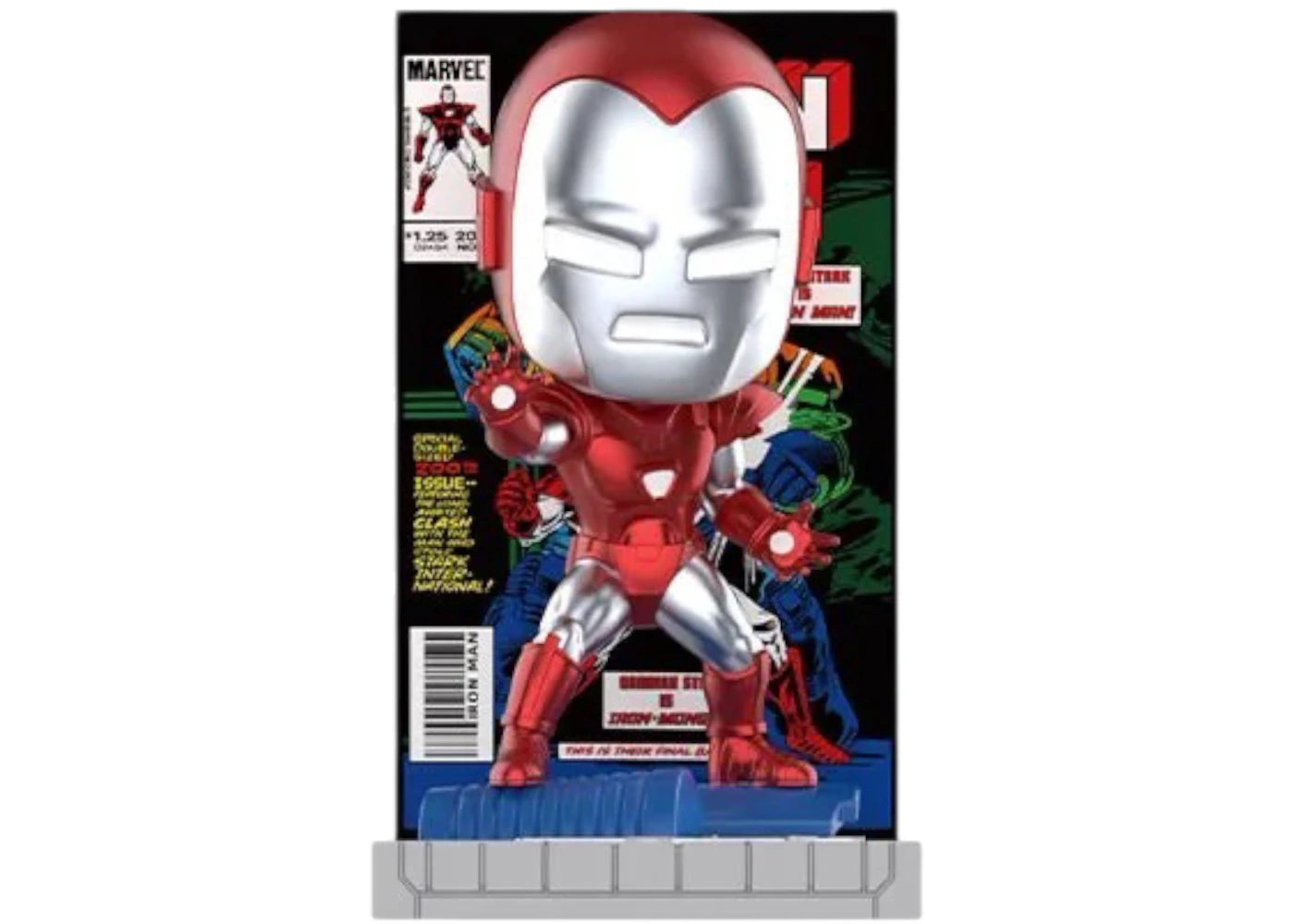 Pop Mart Marvel Iron Man: A Journey Through Armors Series Silver Centurion Iron Man Figure -1