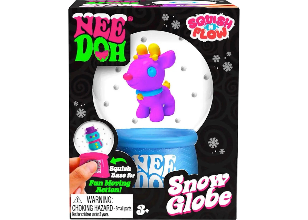 NeeDoh Squish n' Flow Snow Globe Reindeer Squishy Fidget Toy (Colors May Vary) -1