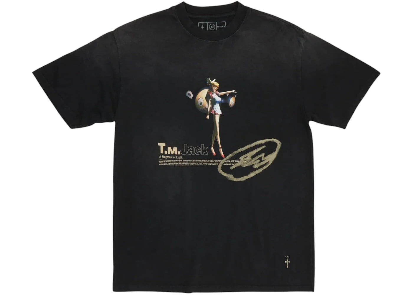 Travis Scott Cactus Jack x Fragment x Takashi Murakami Tokyo Jack Tee Black -1