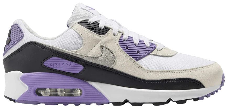 Nike Air Max 90 White Dusty Amethyst Photon Dust Light Smoke Grey -1