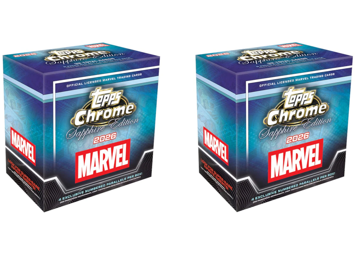 2026 Topps Chrome Marvel Comics Sapphire Edition Hobby Box 2x Lot -1