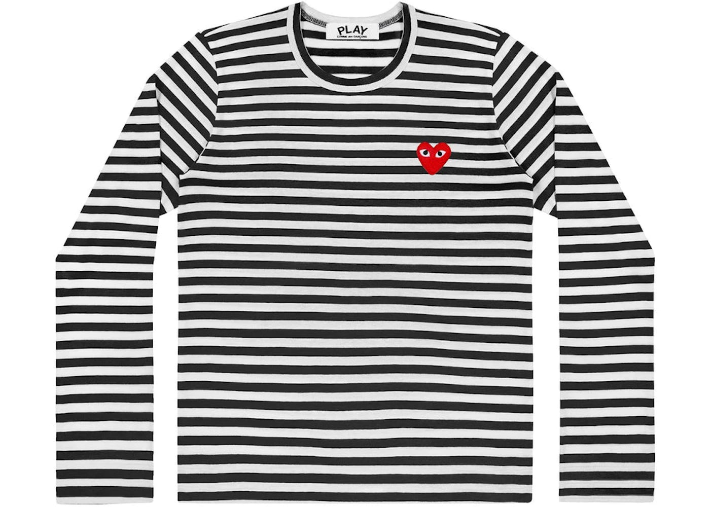 Comme des Garcons Play Striped Long Sleeve T-shirt Black/White -1