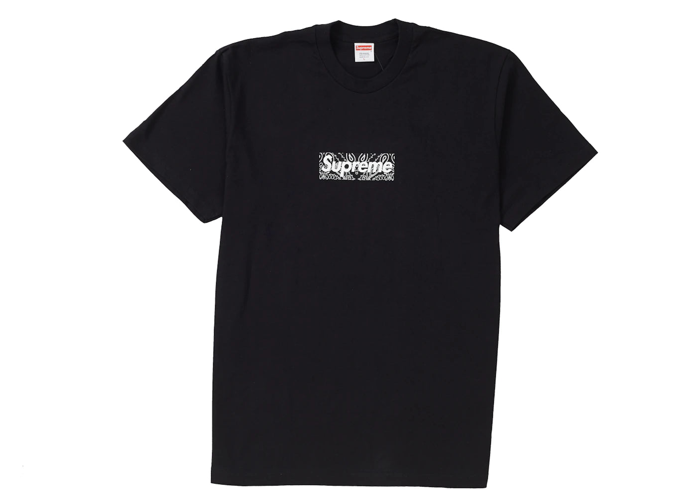 Supreme Bandana Box Logo Tee Black -1