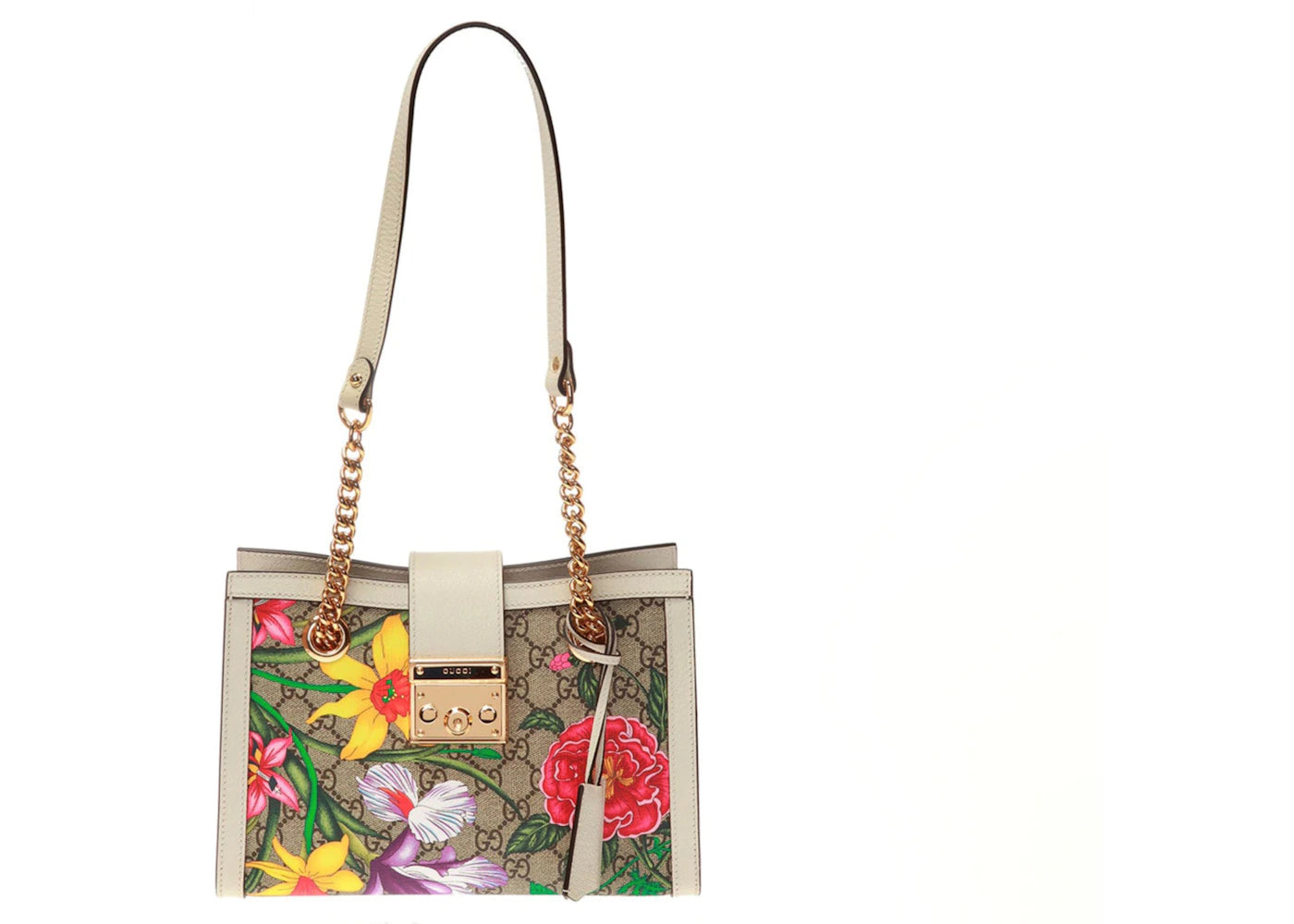 Gucci Padlock GG Shoulder Bag Flora Ivory -1