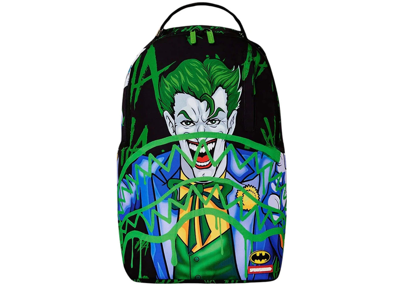 Sprayground x Batman Joker Hahahahaha Slime (DLXSR) Backpack Black/Green/Blue -1