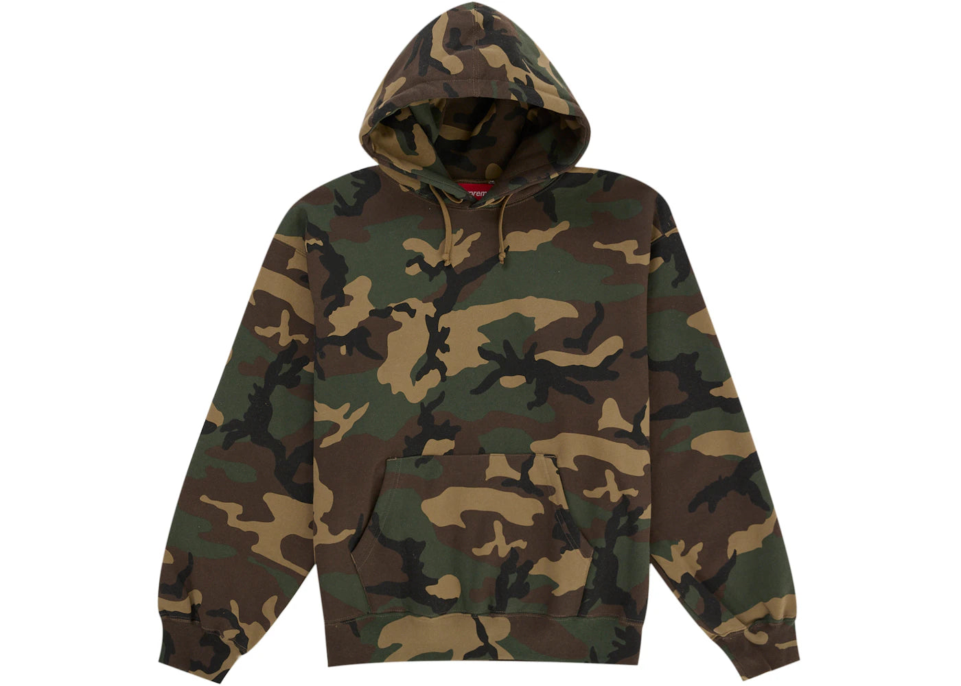 Supreme Satin Applique Hooded Sweatshirt (SS26) Woodland Camo -1