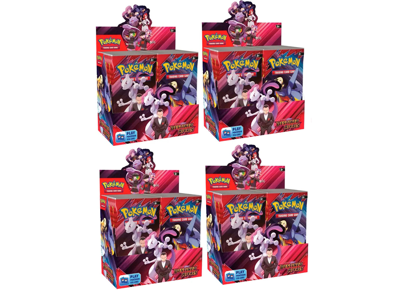 2025 Pokémon Scarlet & Violet Destined Rivals Booster Box 4x Lot -1