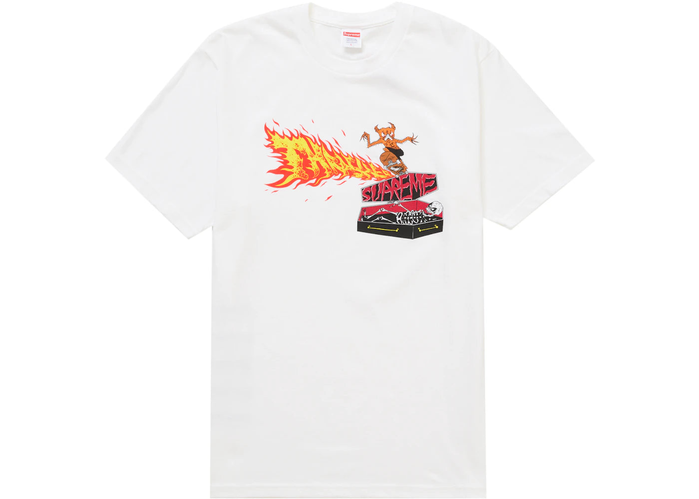 Supreme Thrasher Back Tail Tee White -1