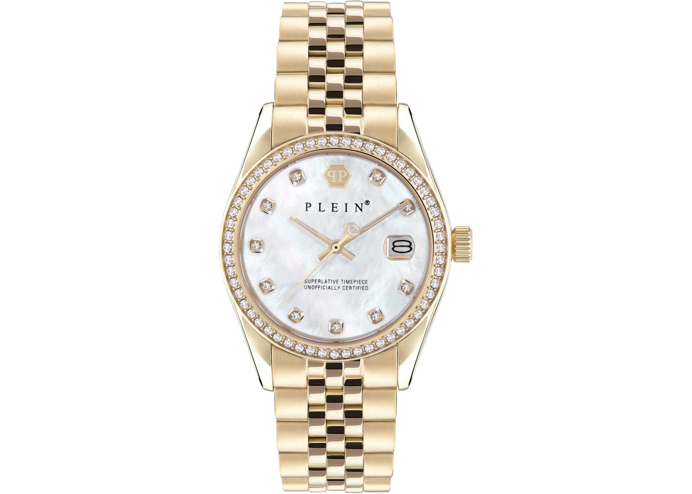 Philipp Plein Philipp Plein Date Superlative Crystal PWYAA0323 (Silver Mother Of Pearl) -1