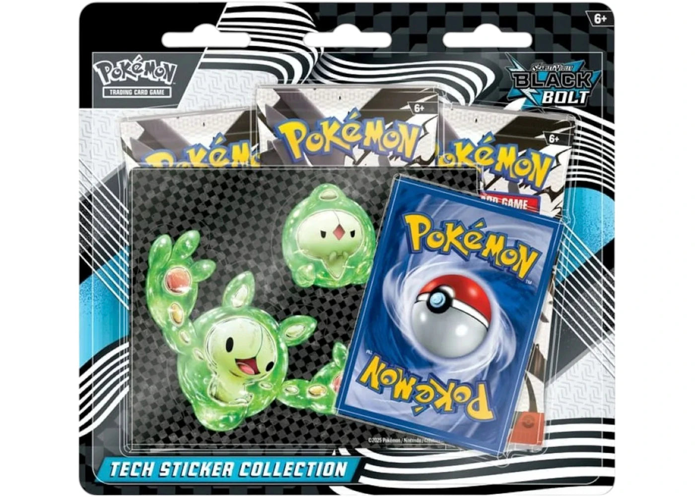 2025 Pokémon Scarlet & Violet Black Bolt Tech Sticker Collection Blister Pack -1