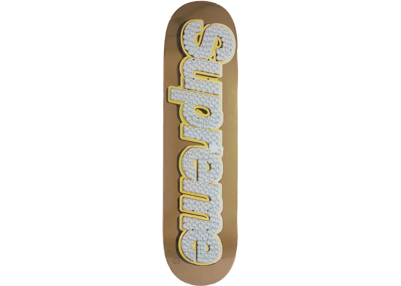 Supreme Bling Box Logo Skateboard Deck (SS22) Gold-1