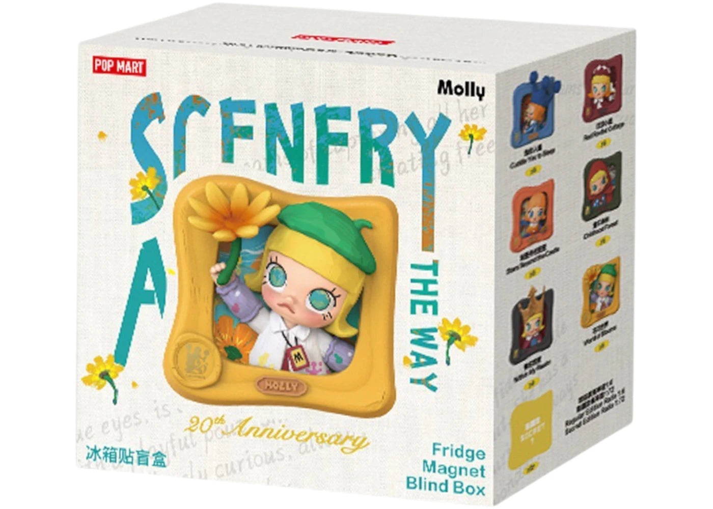 Pop Mart MOLLY Scenery Along the Way Series Fridge Magnet Single Blind Box -1