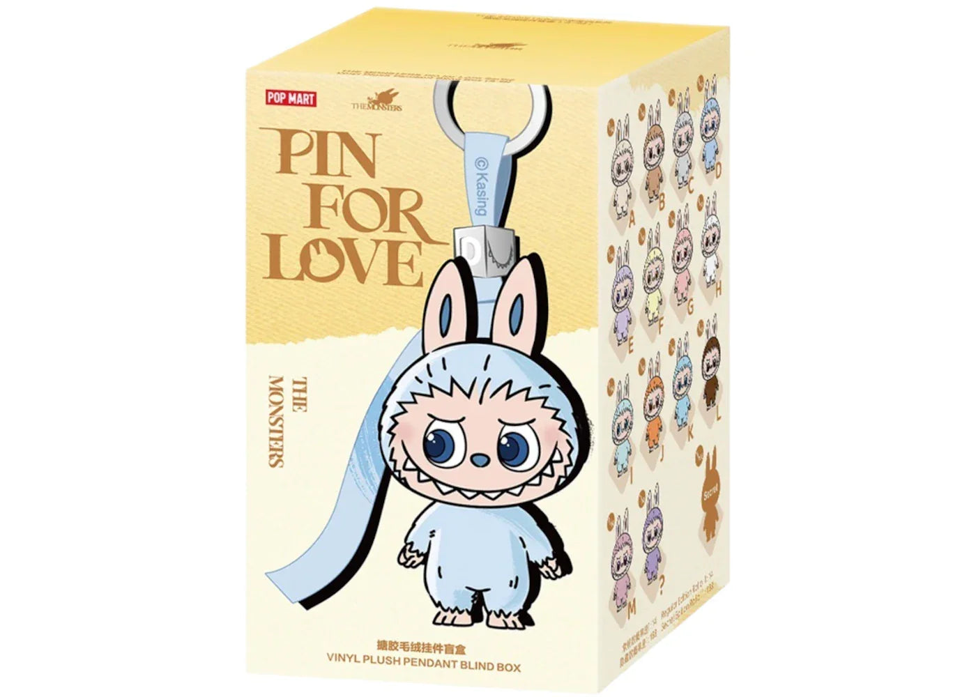 Pop Mart Labubu The Monsters Pin for Love Series Vinyl Plush Pendant (A-M) Single Blind Box-1