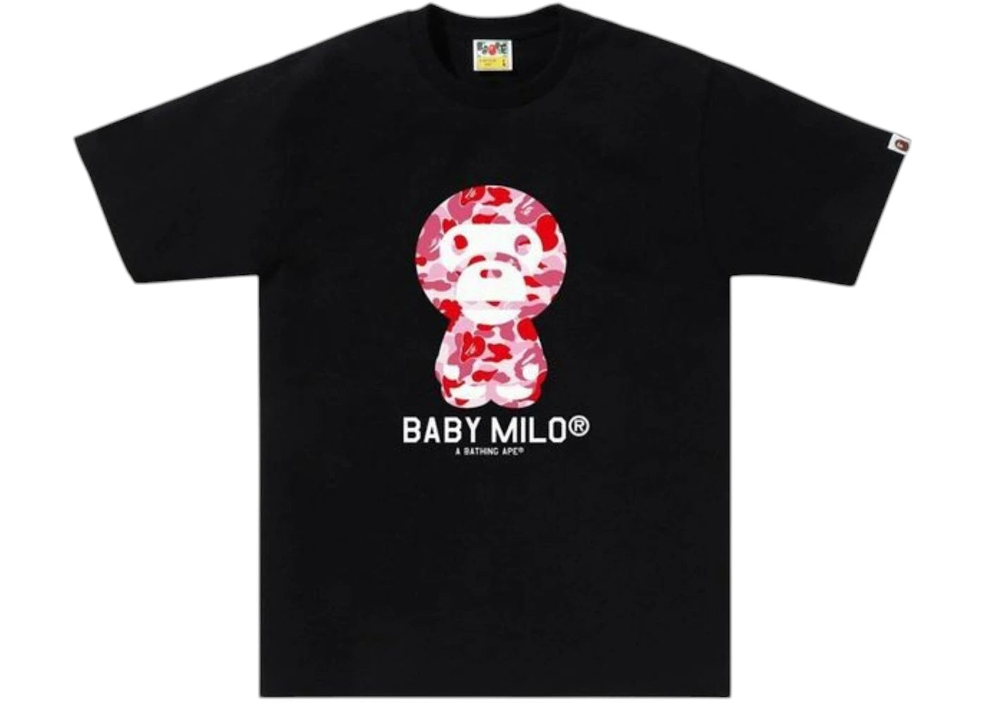 BAPE ABC Camo Baby Milo (SS25) Tee Black/Pink -1