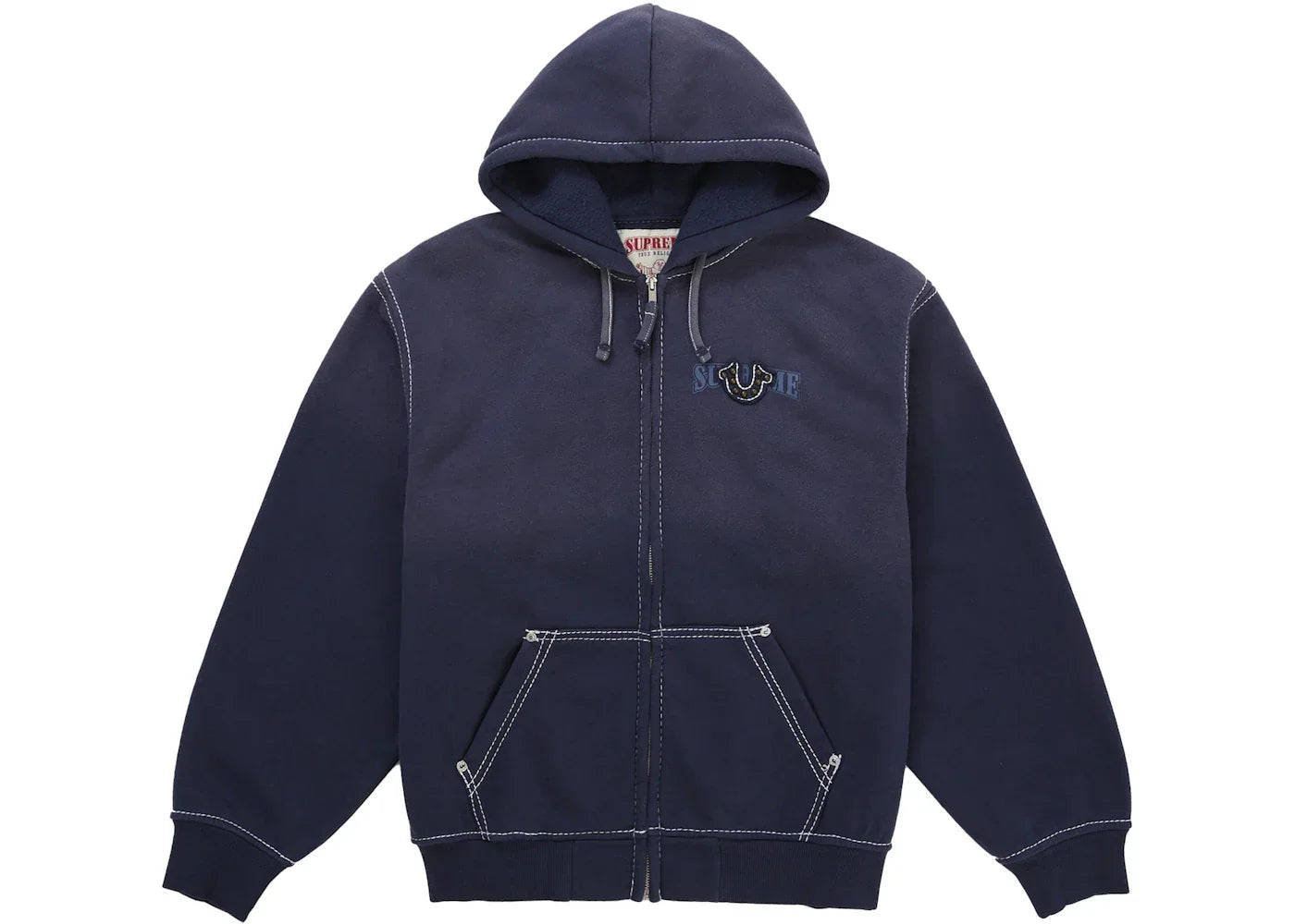 Supreme True Religion Zip Up Hooded Sweatshirt (FW25) Navy -1
