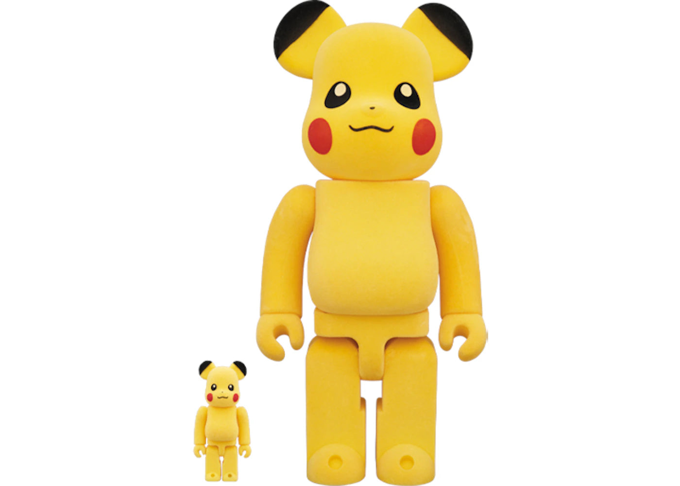 Bearbrick Pikachu Flocky Ver. 100% & 400% Set -1