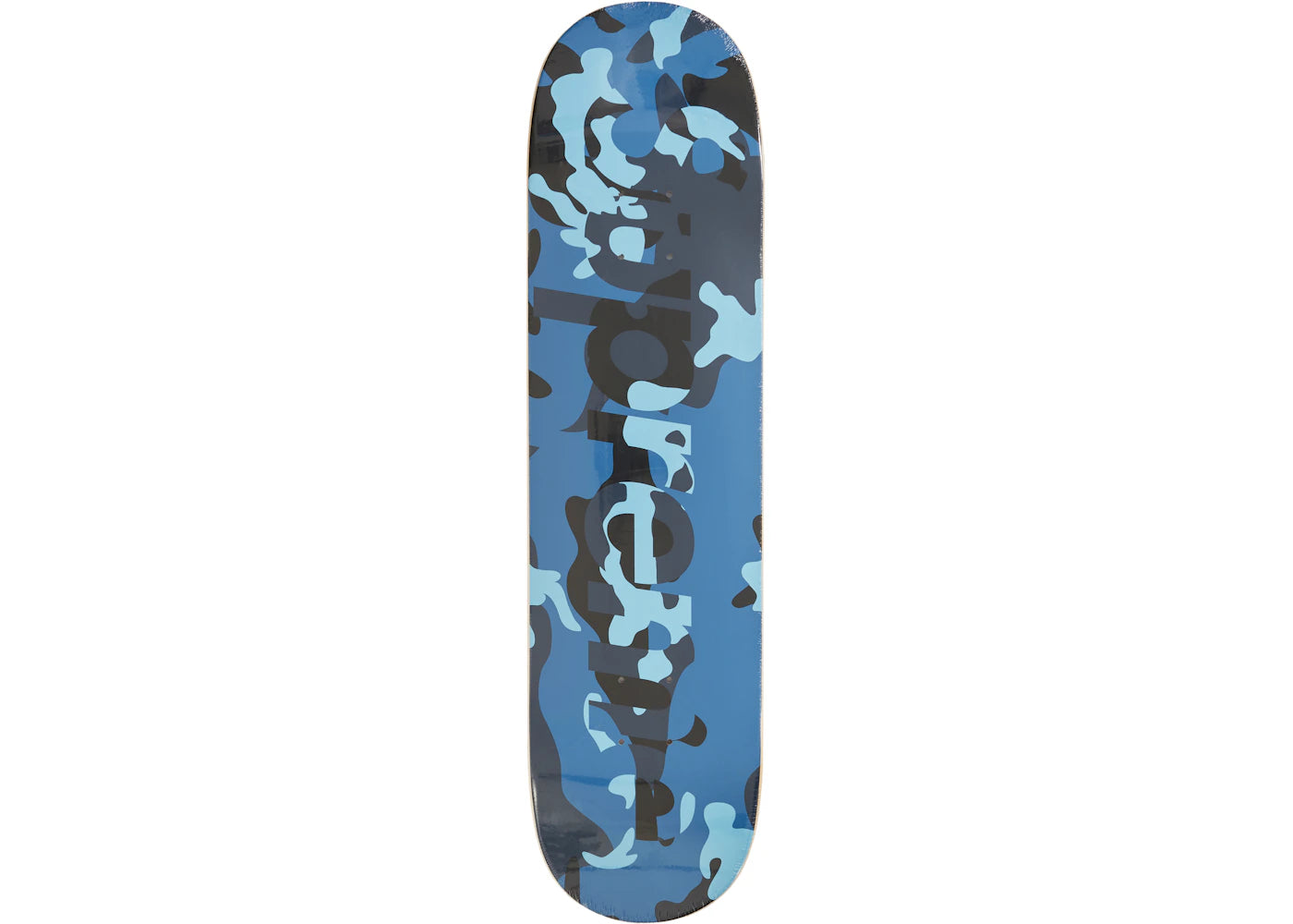 Supreme Camo Logo Skateboard Deck Blue Camo -1