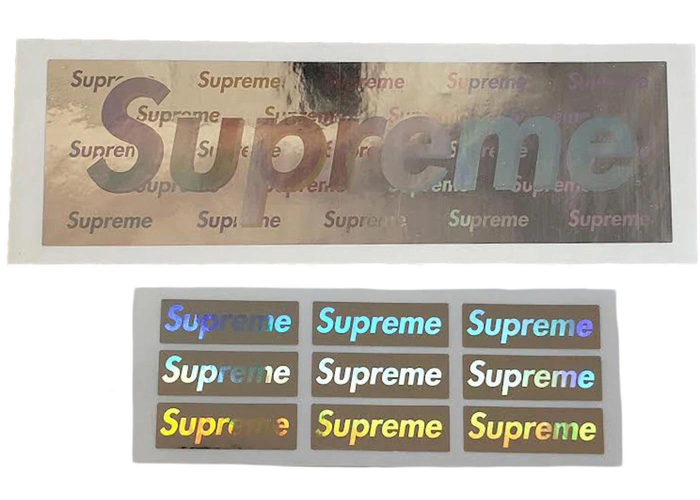Supreme Holographic Foil Box Logo Sticker Set -1