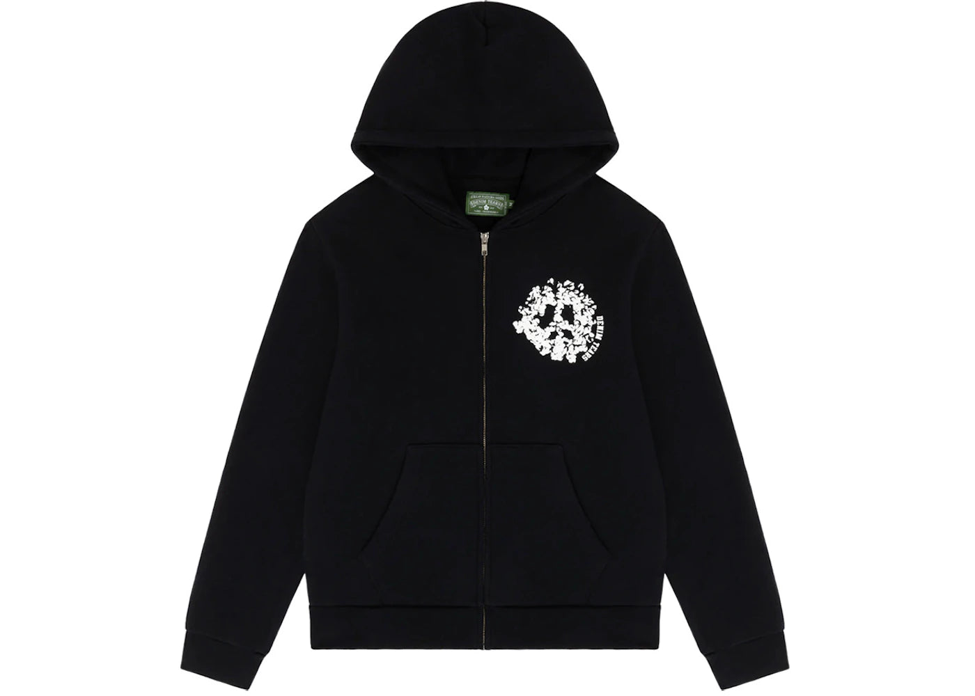 Denim Tears Denim University Zip Hoodie Black/White -1