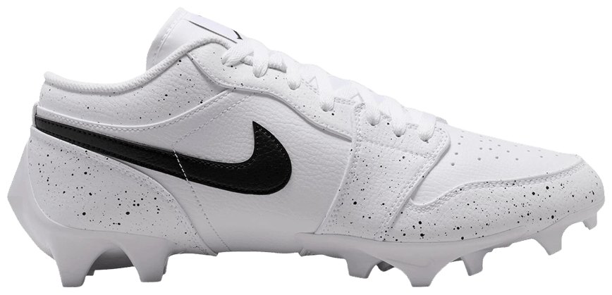 Jordan 1 Low TD Cleat White Black Splatter -1