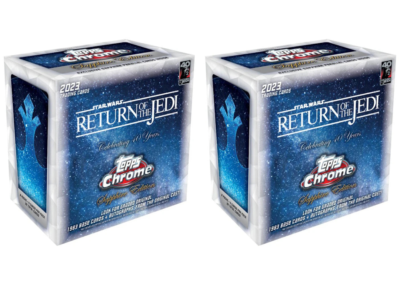 2023 Topps Chrome Star Wars Return of the Jedi 40th Anniversary Sapphire Edition Box 2x Lot -1